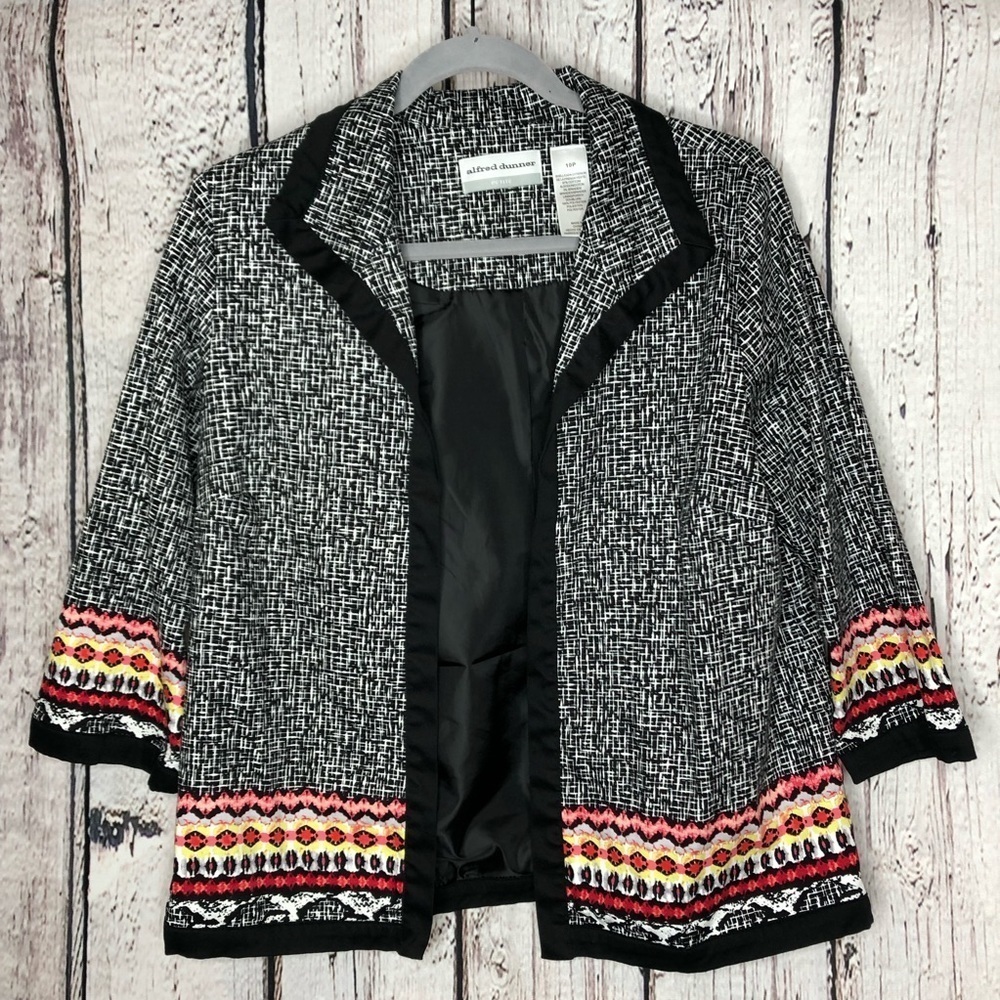 Alfred Dunner Petite Open Front Blazer Jacket 10P‎